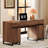  Home Office Furniture Set: 59" Executive Desk With Charging Station And Storage Cabinet, Two 72" Tall Bookcase With 3 Tiers And 4 Cabinets, Modern Computer Desk And Shelf For Work Study-369756382