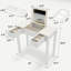 Bureau de coiffeuse multifonctionnel avec éclairage réglable à 3 niveaux avec miroir rabattable et rangement Table de maquillage profonde 15,75 po 2 tiroirs et 3 boîtes de rangement amovibles Bureau de bureau compact blanc-1178006572