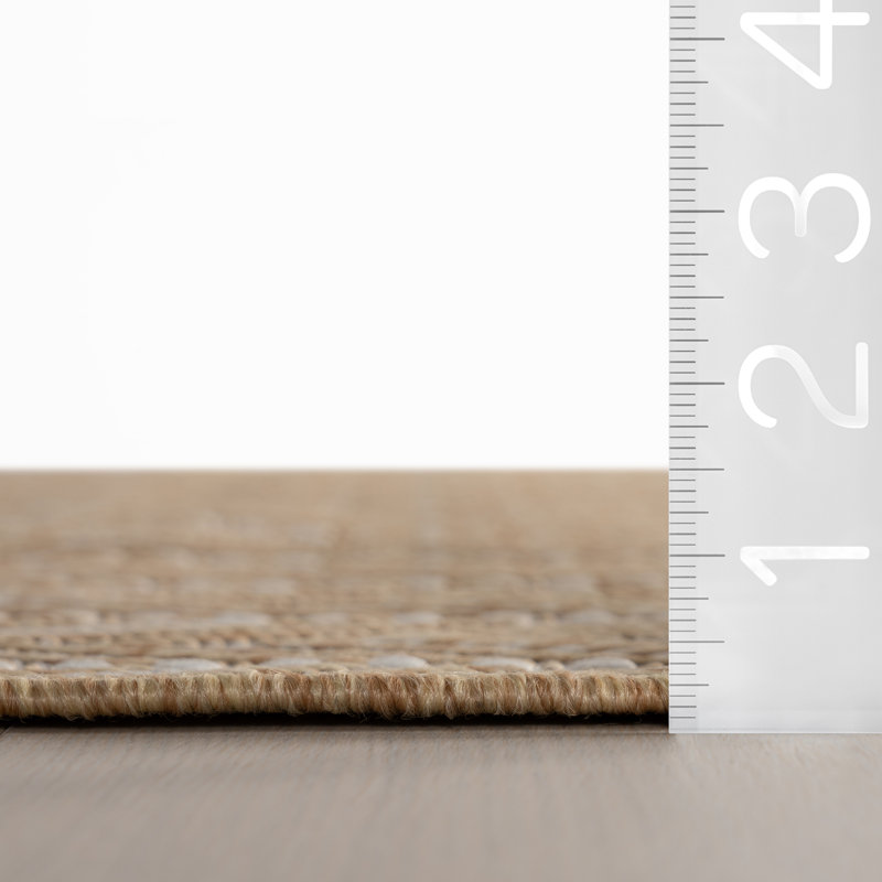  Tapis intérieur / extérieur Calissea, Rectangulaire 4 pi x 6 pi, Kaki