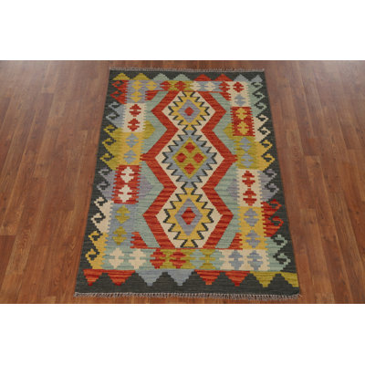 Reversible Wool Kilim Oriental Rug 3x5