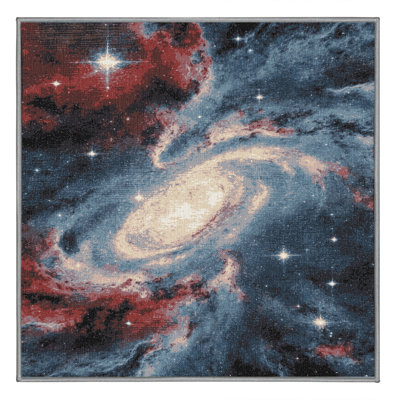 Machine Washable Space Purple Area Rug