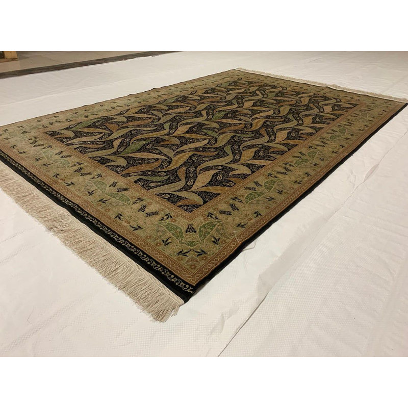 One-of-a-Kind 4′5″ X 6′5″ New Age Silk Area Rug in