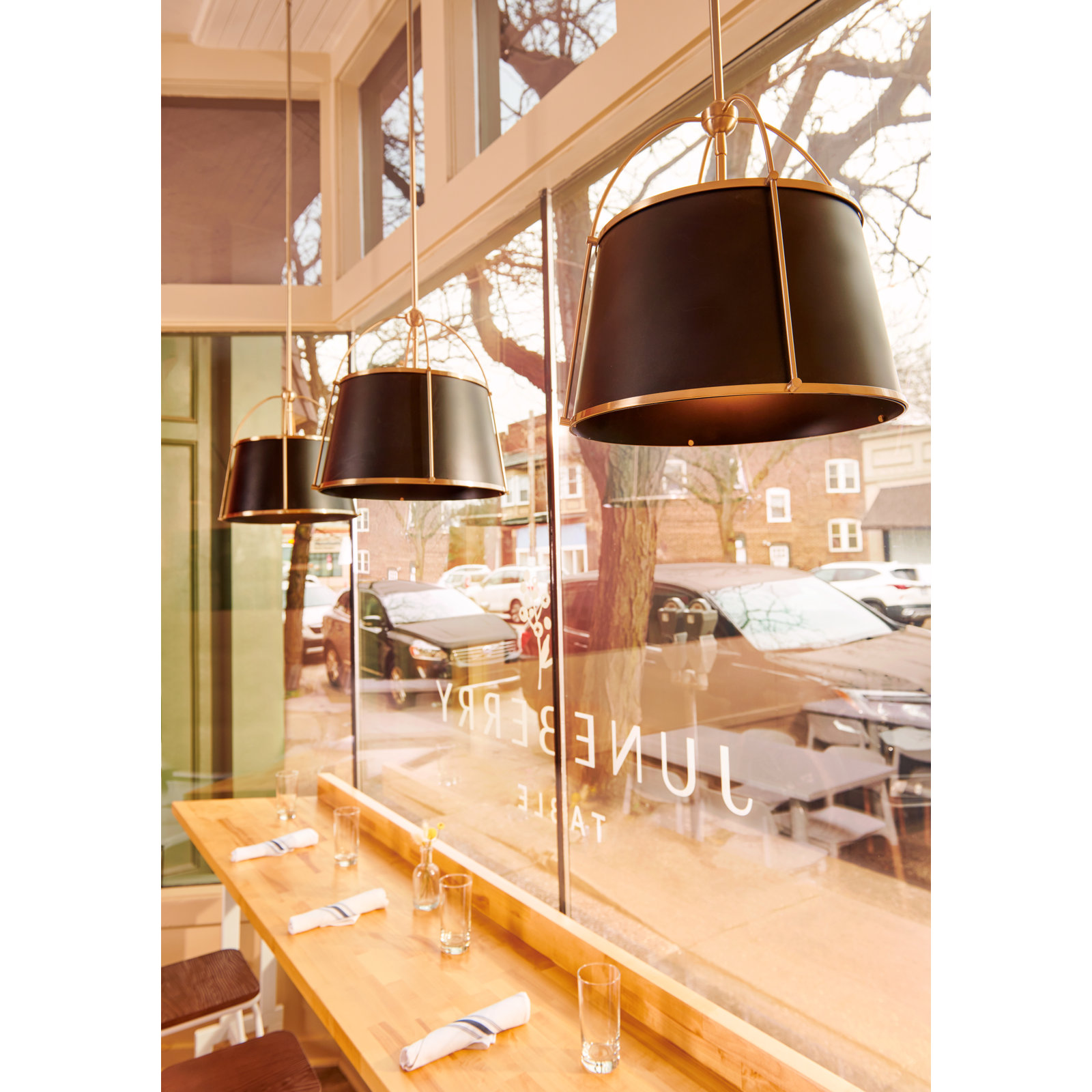 Moxie Single Light Metal Dimmable Pendant, Warm Brass