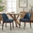 Bason 19.5" High Polyester Upholstered Dining Chairs with Solid Wood Legs-1230370802