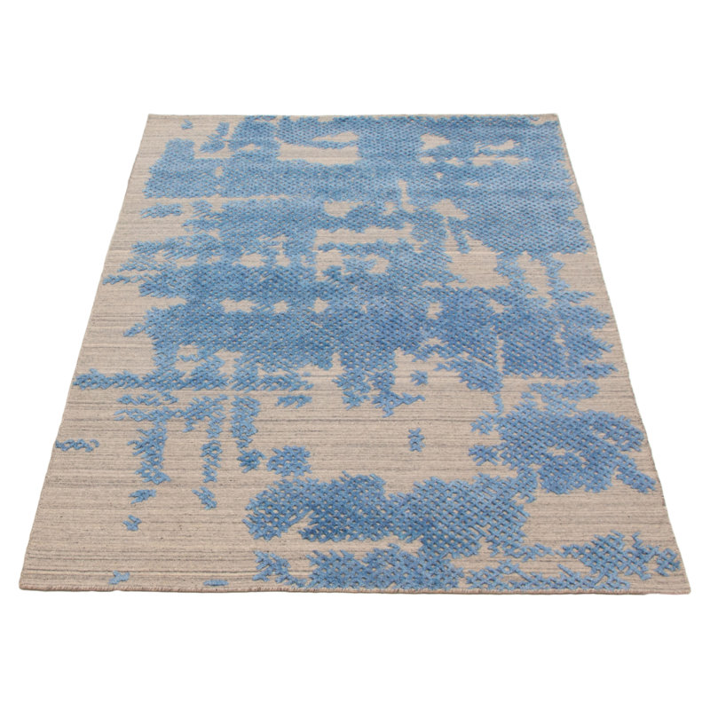 Tapis bleu clair et gris Tangier 5 pi 1 po x 7 pi 11 po