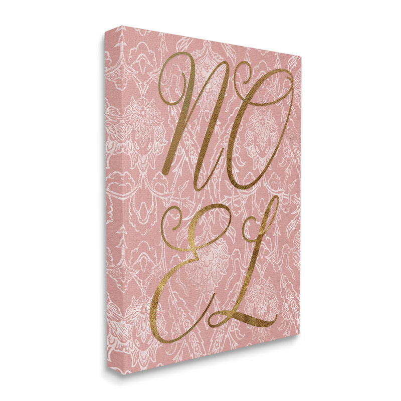«Noel Text Glam», H 20 po x l 16 po x P 1,5 po, Toile tendue