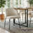 78.7" Industrial Wood Dining Table Set For 8 With Upholstered Curved Back Chairs-230375255