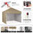 CROWN SHADES Commercial 10' x 10' One Push Center Lock Instant Pop-Up Canopy Tent with 4 Sidewalls, Beige-108466751