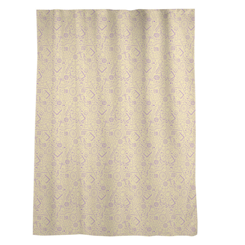 Panneau de rideau simple avec passe-tringle rpg window Avicia, Jaune / Mauve