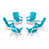Bleu Aruba / blanc est en rupture de stock
