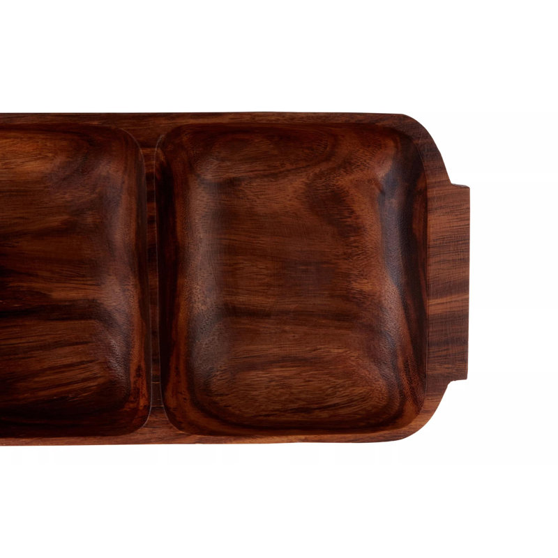 Alpen Home Flaherty Wood Divided Serving Dish