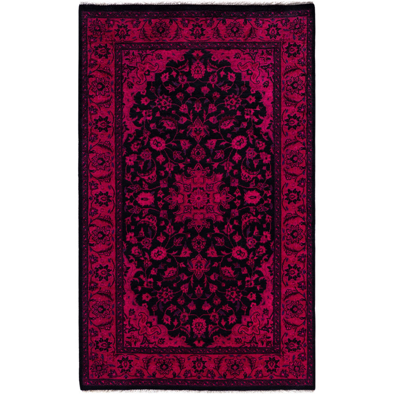 Overdyed One-of-a-Kind 3' 2" X 5' 2" Hand Knotted Area Rug