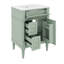 Meuble-lavabo de salle de bain avec lavabo en céramique, 2 tiroirs et rangement à porte rabattable, tablette réglable-2125914318