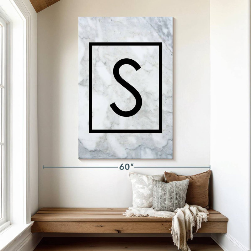 Marble Letter S, 51" H x 34" W