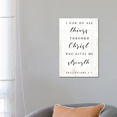 I Can Do All Things by Lux + Me Designs - Wrapped Canvas Print