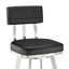 Tabouret de bar pivotant 30 po Benjamin en acier inoxydable brossé avec similicuir-164323673-164323676-164323679