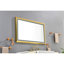 Miroir de salle de bain 48 po x 30 po en aluminium avec brouillard, 3 couleurs changeantes, gradation continue, réflexion claire, bon éclairage, interrupteur mural en or brossé, atmosphère,