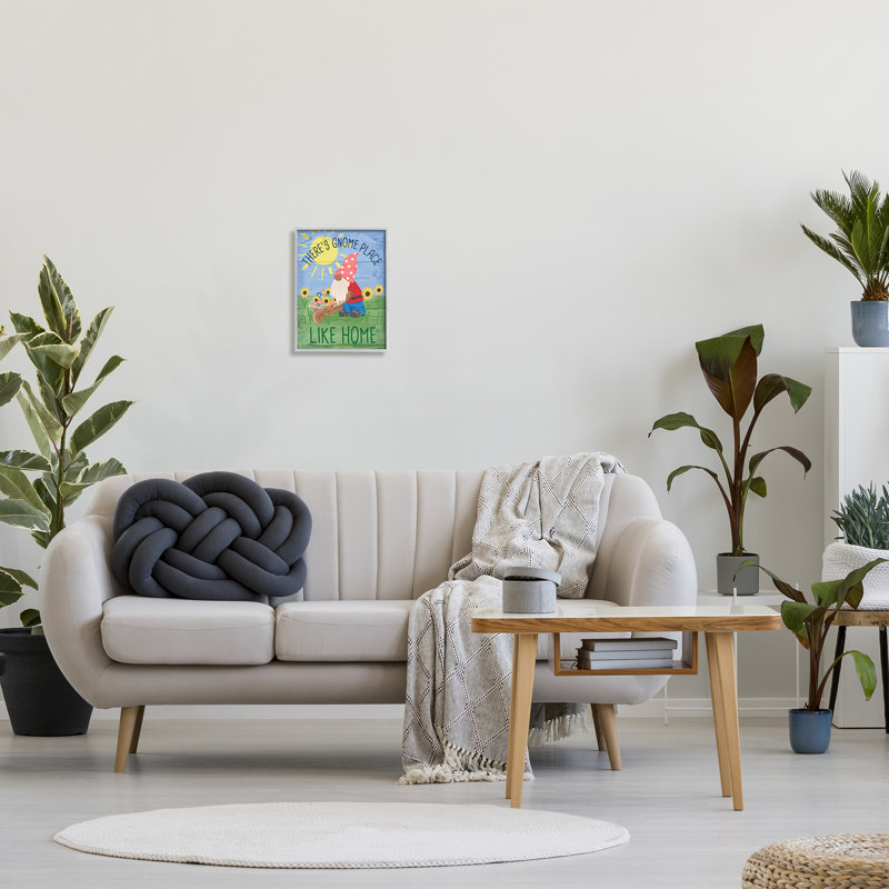 Gnome Place Like Home - impression sur toile, H 14 po x l 11 po, Estampe numérique Farmhouse