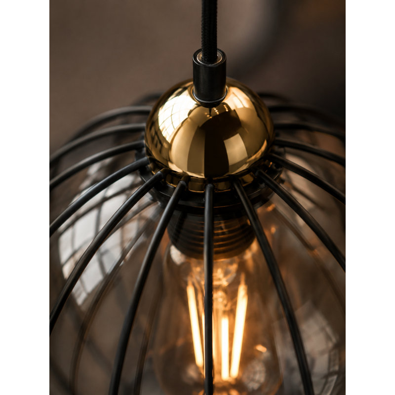 2 - Light Pendant, 60, Matte Black/Gold, 2