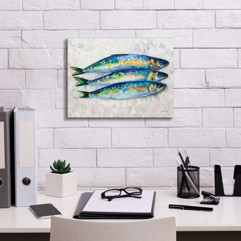 «Fish Trio» par Jeanette Vertentes, H 12 po x l 16 po x P 0,75 po