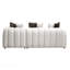 Canapé modulaire en lin blanc ivoire Manilla avec 8 coussins