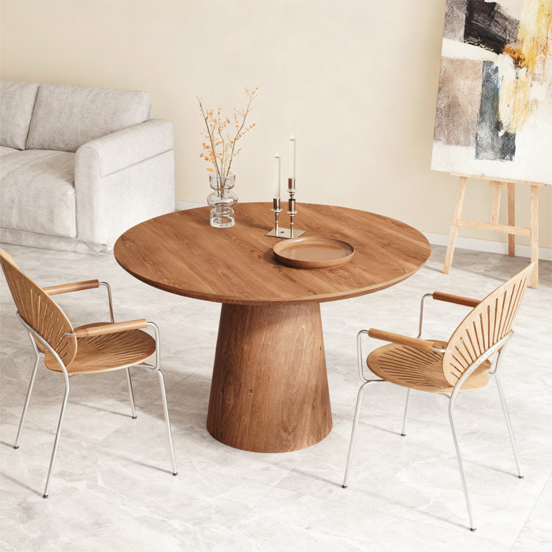 Table de salle à manger ronde, Noyer