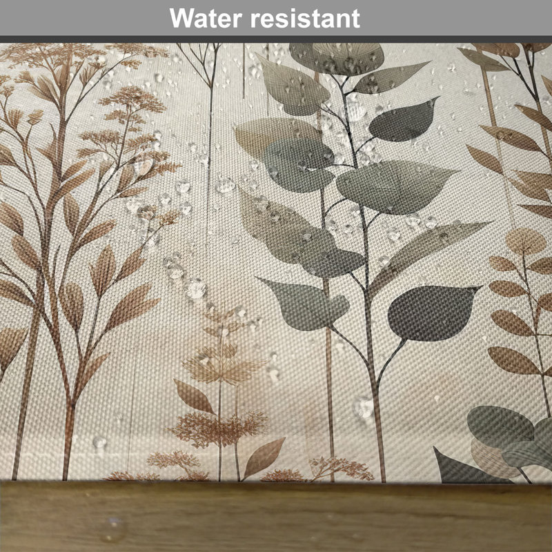 Pale Camel Laurel Green Botanical Polyester Placemats Set of 4