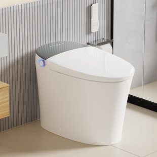 Conception de hauteur de chaise de bidet Smart ADA Smart, couvercle à fermeture douce, chasse automatique, score de chasse de 1000 grammes MaP, fonctionnement du capteur de pied