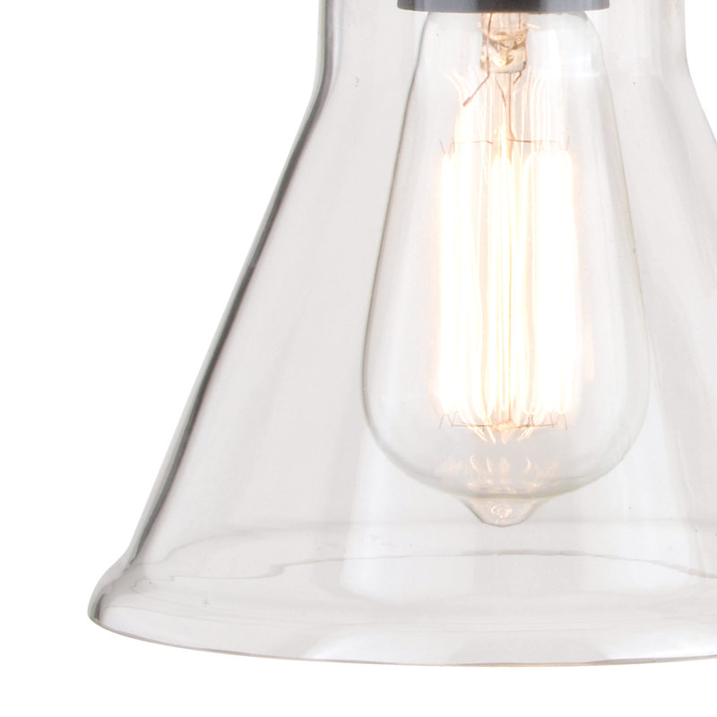 Mason Light Farmhouse Black Bathroom Vanity Fixture Clear Glass, 2 Lights