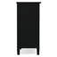 Armoire de rangement transitionnelle en bois massif l 32 po Warm Shaker avec portes en verre trempé et tablettes réglables-1690469597