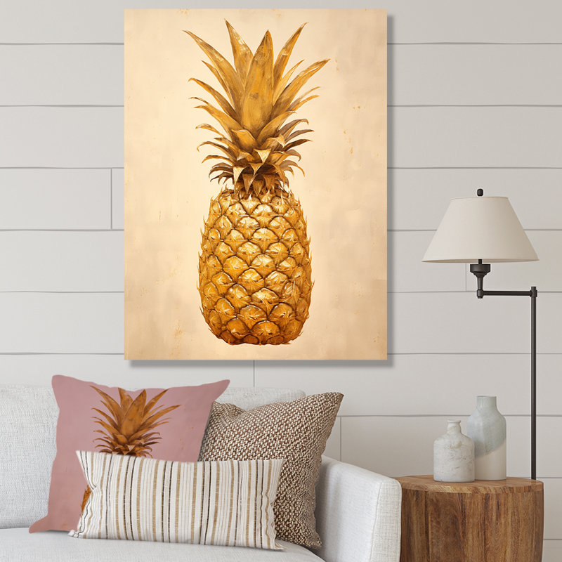 Pinapple Golden Grove II sur toile, H 40 po x l 30 po x P 1,5 po, Toile tendue