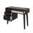 Dressing Table With 3 Storage Drawers And 1 Rectangular Rattan Drawer-2125843910