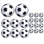 Découpes de ballons de soccer - Assortiment - paquet de 12