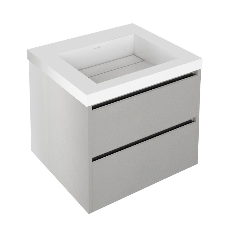 Kubista 23.75'' W Single Bathroom Vanity Base, Gloss Ardesia