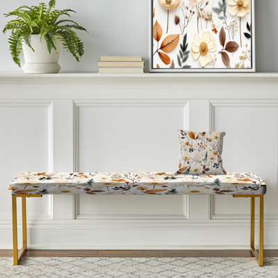 Banc rembourré or