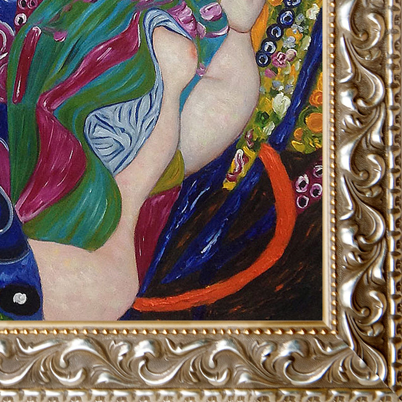 "La Vierge" par Gustav Klimt, reproduction d'art sur toile, H 29,5 po x l 25,5 po x P 2 po, Or