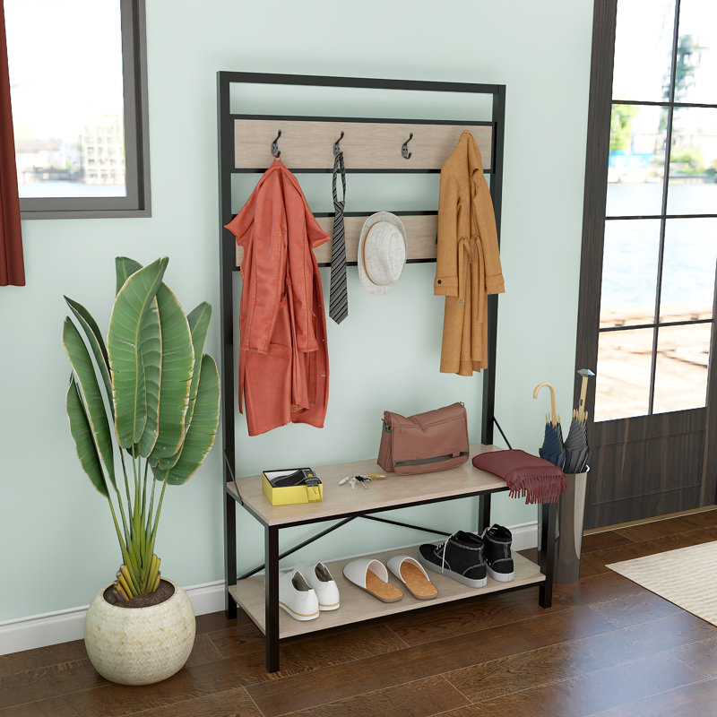 Hall Tree 40'' Wide with Bench and Shoe Storage