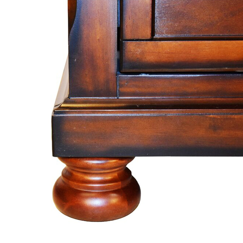 Table de chevet 2 tiroirs Eedie, Noyer