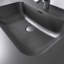 Meuble-lavabo mural simple 36 po avec lavabo en quartz noir