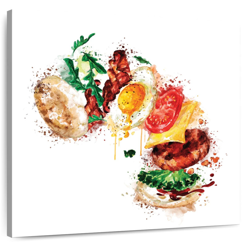 Yarlin déjeuner Burger Splatter, H 24 po x l 24 po