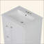 Meuble-lavabo de 24 po avec rangement, tablette réglable, panneau de fibres à densité moyenne et bois d'hévéa, cloisons amovibles-273569833