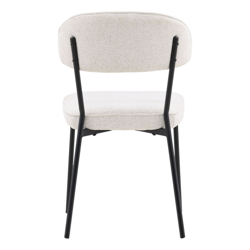 Mira Upholstered Dining Chair, Cream (Set of 2)