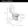 Toilette allongée deux pièces Colony 1,6 GPF (siège non inclus)