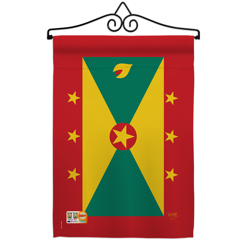 Impressions décoratives de polyester de 2 côtés 19 x 13 po  drapeau de jardin