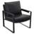 Rosalind Upholstered Track Arm Accent Chair Black-1890777990