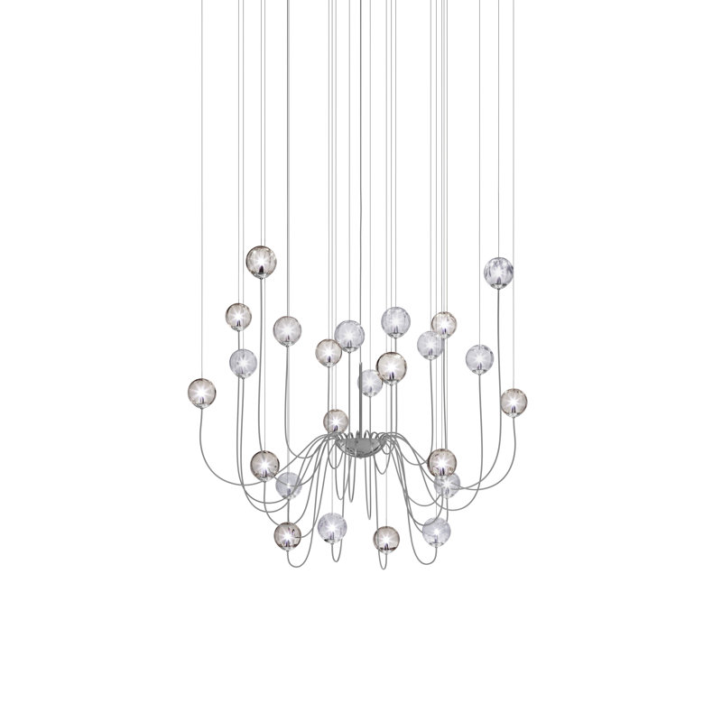 Puppet Suspension 24P Multicolor 2 Matt Black 1 G9 Ul, Smoky Transparent;Crystal Transparent, Glossy Chrome