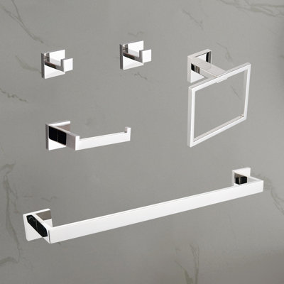 Ensemble de quincaillerie de salle de bain 5 pièces en acier inoxydable 304
