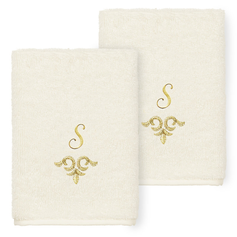 Ensemble de serviettes 100% lin Linica, Crème, Paquet de 2 débarbouillettes, S