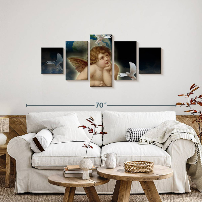 Pondering Cherub, 24" H x 55" W