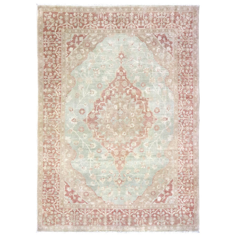 Sultanabad One-of-a-Kind 5'7" X 8' 1930s Wool Area Rug in Red